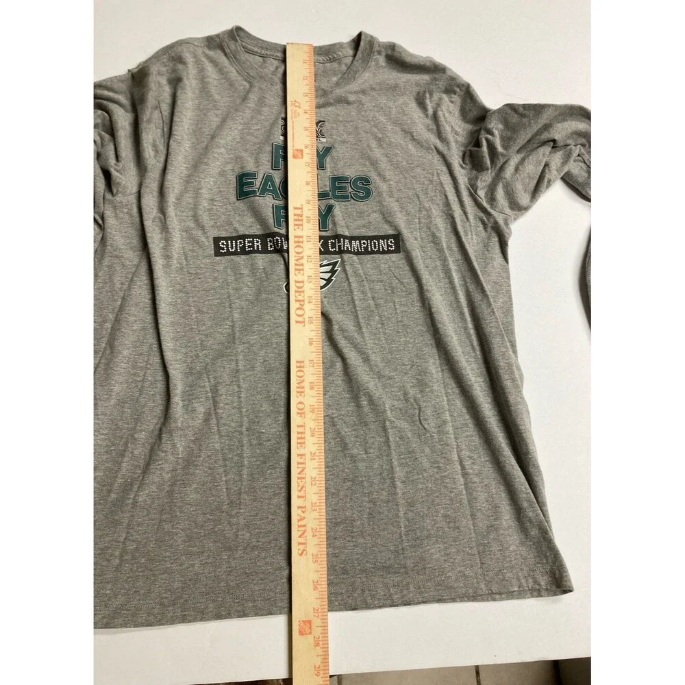 Nike Philadelphia Eagles Super Bowl LII Champions Gray Long Sleeve Shirt L